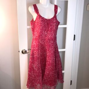 TALBOTS pink pure silk dress size 8